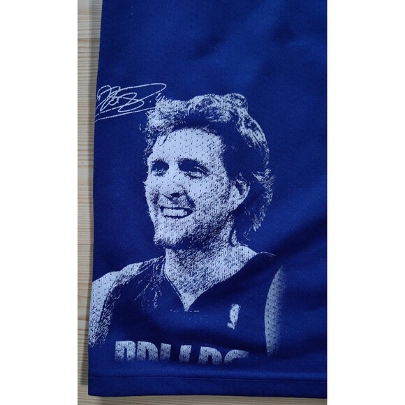 Majestic SEWN Dallas Mavericks #41 Dirk Nowitzki NBA Profile Jersey YTH 14/16 - Picture 8 of 8